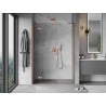 Mexen Mist-H porte de douche pivotante gauche 135 cm, transparent, cuivre brossé - 8A5-135-001-65-00-L