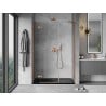 Mexen Mist-H porte de douche pivotante gauche 140 cm, transparent, cuivre brossé - 8A5-140-001-65-00-L