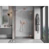 Mexen Mist-H porte de douche pivotante droite 120 cm, transparent, cuivre brossé - 8A5-120-001-65-00-P