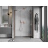 Mexen Mist-H porte de douche pivotante droite 120 cm, transparent, cuivre brossé - 8A5-120-001-65-00-P