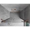 Mexen Mist-H porte de douche pivotante droite 155 cm, transparent, cuivre brossé - 8A5-155-001-65-00-P