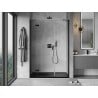 Mexen Mist-H porte de douche pivotante gauche 130 cm, transparent, noir - 8A5-130-001-70-00-L