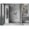 Mexen Mist-H porte de douche pivotante gauche 135 cm, transparent, noir - 8A5-135-001-70-00-L