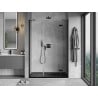 Mexen Mist-H porte de douche pivotante droite 120 cm, transparent, noir - 8A5-120-001-70-00-P