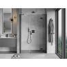 Mexen Mist-H porte de douche pivotante droite 150 cm, transparent, noir - 8A5-150-001-70-00-P