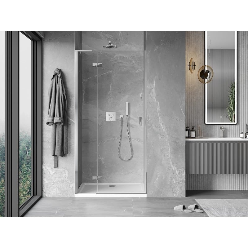 Mexen Mist-H L porte de douche pivotante gauche 120 cm, transparent, chrome - 8A5L-120-000-01-00-L