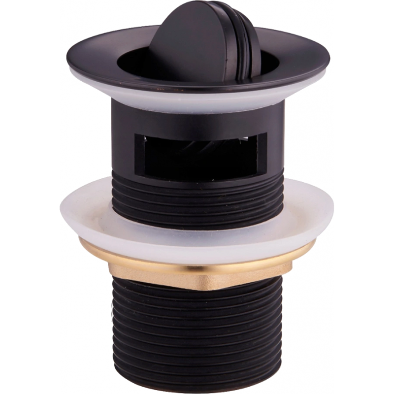 Mexen bouchon rotatif clic-clack avec trop-plein, Noir - 79923-70