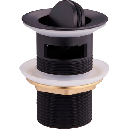 Mexen bouchon clic-clac rotatif avec trop-plein, noir - 79923-70