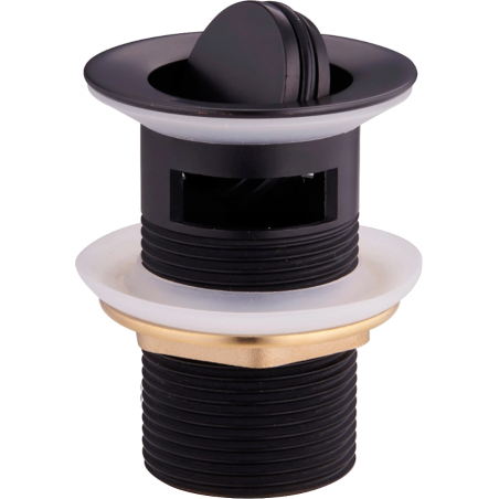 Mexen bouchon rotatif clic-clack avec trop-plein, Noir - 79923-70