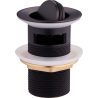Mexen bouchon clic-clac rotatif avec trop-plein, noir - 79923-70