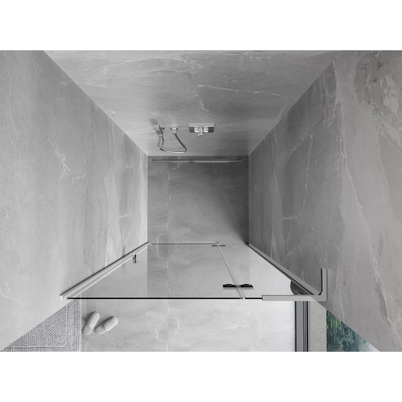 Mexen Mist-H L porte de douche pivotante droite 75 cm, transparent, chrome - 8A5L-075-000-01-00-P