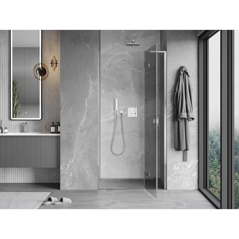 Mexen Mist-H L porte de douche battante droite 100 cm, transparente, chromée - 8A5L-100-000-01-00-P