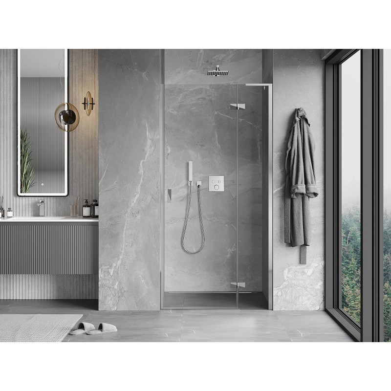 Mexen Mist-H L porte de douche pivotante droite 110 cm, transparent, chrome - 8A5L-110-000-01-00-P