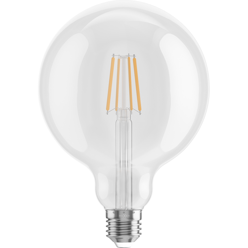 Mexen Vintis Ampoule filament LED E27, G125, 6W, Chaude - 2700K, 720 lm, clair - L158-E27-0627-00