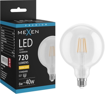 Mexen Vintis Ampoule filament LED E27, G125, 6W, Chaude - 2700K, 720 lm, clair - L158-E27-0627-00