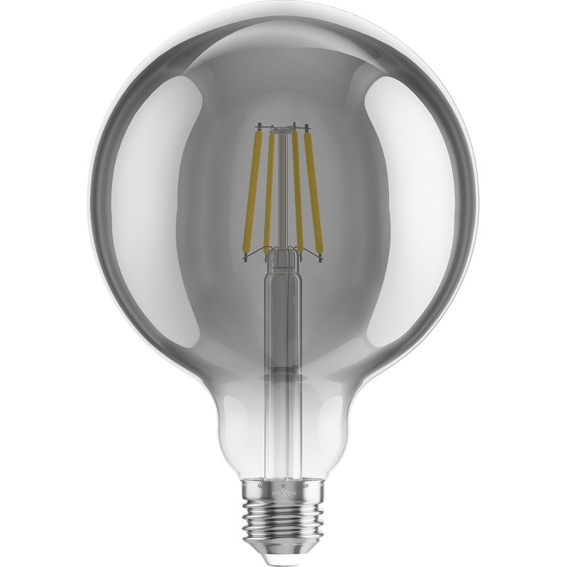 Mexen Vintis Ampoule filament LED E27, G125, 6W, Chaude - 2700K, 510 lm, fumée - L158-E27-0627-70