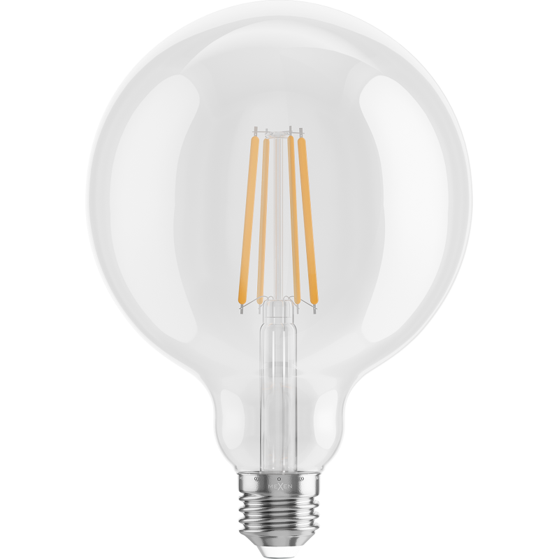 Mexen Vintis Ampoule à filament LED E27, G125, 8W, Chaude - 2700K, 1055 lm, claire - L158-E27-0827-00