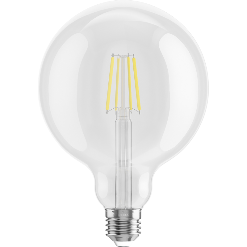 Mexen Vintis Ampoule filament LED E27, G125, 6W, Neutre - 4000K, 720 lm, clair - L158-E27-0640-00