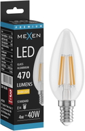 Mexen Vintis Ampoule filament LED E14, C35, 4W, Chaude - 2700K, 470 lm, claire - L154-E14-0427-00