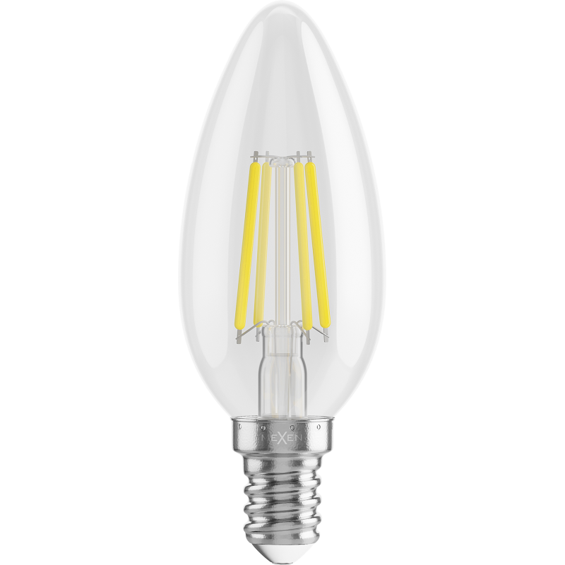 Mexen Vintis Ampoule filament LED E14, C35, 4W, Neutre - 4000K, 470 lm, transparent - L154-E14-0427-00 - L154-E14-0440-00