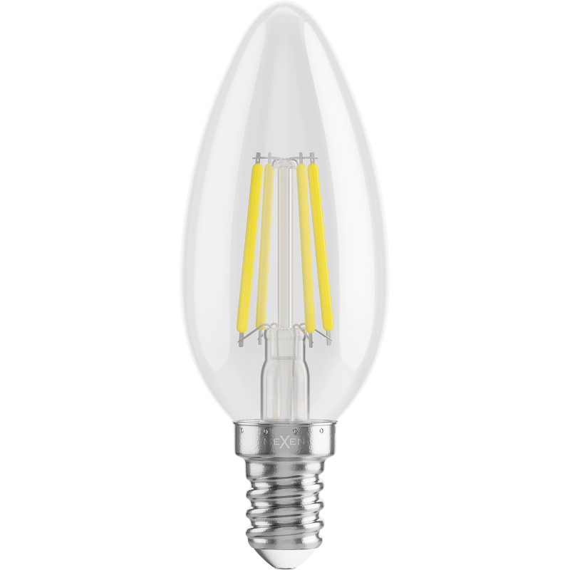 Mexen Vintis Ampoule filament LED E14, C35, 6W, Neutre - 4000K, 720 lm, claire - L154-E14-0640-00