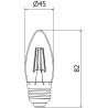 Mexen Vintis Ampoule filament LED E27, C35, 6W, Neutre - 4000K, 720 lm, transparent - L154-E27-0640-00