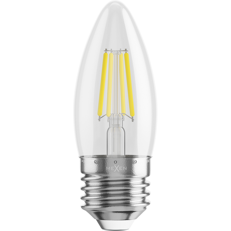 Mexen Vintis Ampoule filament LED E27, C35, 6W, Neutre - 4000K, 720 lm, transparent - L154-E27-0640-00