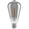 Mexen Vintis Ampoule filament spirale LED E27, ST64, 6W, Chaude - 2700K, 510 lm, fumée - L162-E27-0627-70