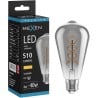 Mexen Vintis Ampoule filament spirale LED E27, ST64, 6W, Chaude - 2700K, 510 lm, fumée - L162-E27-0627-70