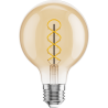 Mexen Vintis Ampoule à filament spiralé LED E27, G80, 4W, Chaude - 2200K, 360 lm, ambre - L165-E27-0422-50