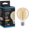 Mexen Vintis Ampoule filament spirale LED E27, G80, 6W, Chaude - 2200K, 530 lm, ambre - L165-E27-0622-50