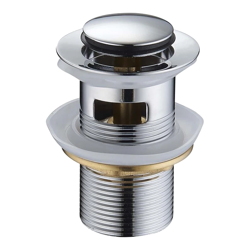 Mexen petit bouchon clic-clac rond avec trop-plein, chrome - 79925-00