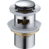 Mexen petit bouchon clic-clac rond avec trop-plein, chrome - 79925-00