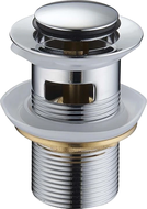 Mexen petit bouchon clic-clac rond avec trop-plein, chrome - 79925-00