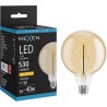 Mexen Vintis Ampoule filament spirale LED E27, G125, 6W, Chaude - 2200K, 530 lm, ambre - L168-E27-0622-50