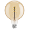 Mexen Vintis Ampoule filament spirale LED E27, G125, 6W, Chaude - 2200K, 530 lm, ambre - L168-E27-0622-50