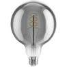 Mexen Vintis Ampoule à filament spiralé LED E27, G125, 8W, Chaud - 2200K, 450 lm, fumée - L168-E27-0822-70