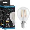 Mexen Vintis Ampoule filament LED E14, G45, 2W, Chaude - 2700K, 240 lm, claire - L156-E14-0227-00