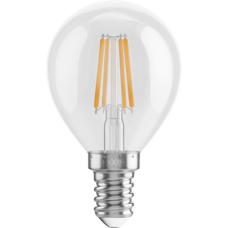 Mexen Vintis Ampoule à filament LED E14, G45, 4W, Chaude - 2700K, 470 lm, claire - L156-E14-0427-00