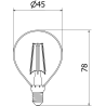 Mexen Vintis Ampoule à filament LED E14, G45, 4W, Chaude - 2700K, 470 lm, claire - L156-E14-0427-00