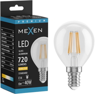 Mexen Vintis Ampoule LED filament E14, G45, 6W, Chaude - 2700K, 720 lm, claire - L156-E14-0627-00