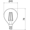Mexen Vintis Ampoule LED filament E14, G45, 6W, Chaude - 2700K, 720 lm, claire - L156-E14-0627-00