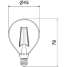 Mexen Vintis Ampoule filament LED E14, G45, 2W, Neutre - 4000K, 240 lm, transparente - L156-E14-0240-00