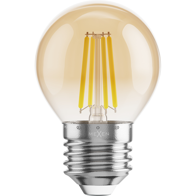 Mexen Vintis Ampoule LED filament E27, G45, 6W, Chaude - 2200K, 600 lm, ambre - L156-E27-0622-50