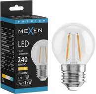 Mexen Vintis Ampoule filament LED E27, G45, 2W, Chaude - 2700K, 240 lm, claire - L156-E27-0227-00