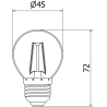 Mexen Vintis Ampoule à filament LED E27, G45, 2W, Neutre - 4000K, 240 lm, transparente - L156-E27-0227-00 - L156-E27-0240-00