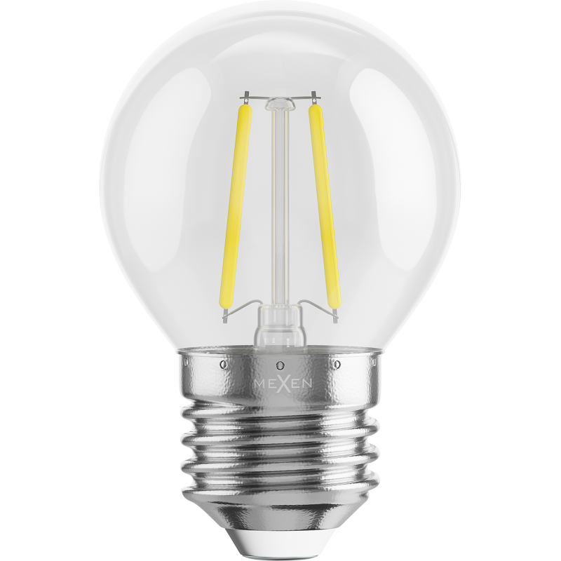 Mexen Vintis Ampoule filament LED E27, G45, 2W, Neutre - 4000K, 240 lm, clair - L156-E14-0227-00 - L156-E27-0240-00