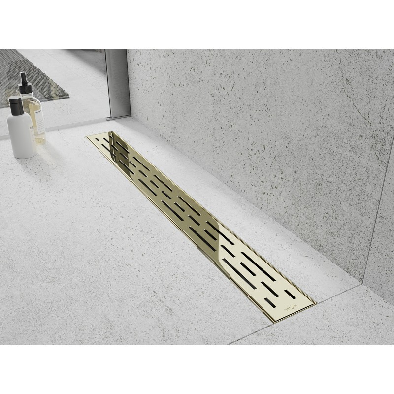 Mexen Flat M01 cache pour drain linéaire 80 cm, or - 1520080
