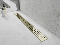 Mexen Flat M01 cache pour drain linéaire 100 cm, or - 1520100