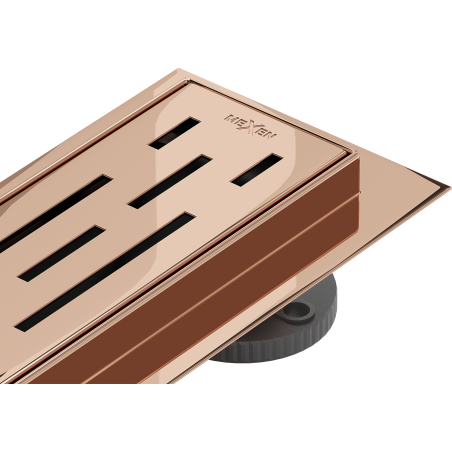 Mexen Flat 360° M01 drain linéaire rotatif 90 cm, or rose - 1620090-40